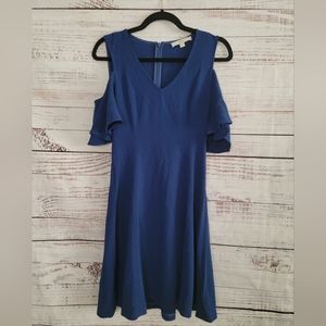 Lark & Ro Short Sleeve Cold Shoulder A-Line Dress XS